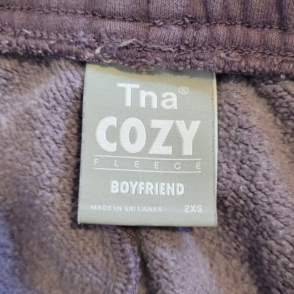 Aritzia TNA Cozy Fleece Boyfriend in Purple - Size 2XS - Picture 3 of 8